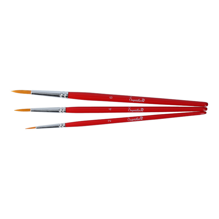 Synthetic Brush SET ROUND (#2,4,6)